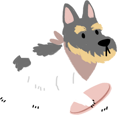 Cute Handdrawn Toy Fox Terrier